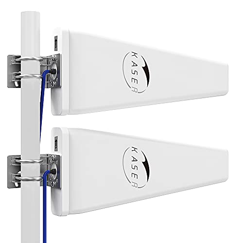 kaser antenna lpda 5g 4g lte esterno mimo logaritmica 698-2700 | 3300-3800 mhz guadagno fino 12 dbi compatibile per router 5g 4g uscita n-sma con adattatore ts9 e 2 cavi a bassa perdita da 10m