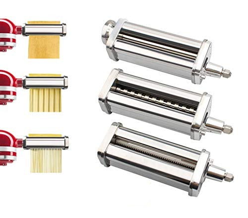 KASER 3 in 1 Kit Fresh Pasta Sheeter and Cutters Compatible for Kitche